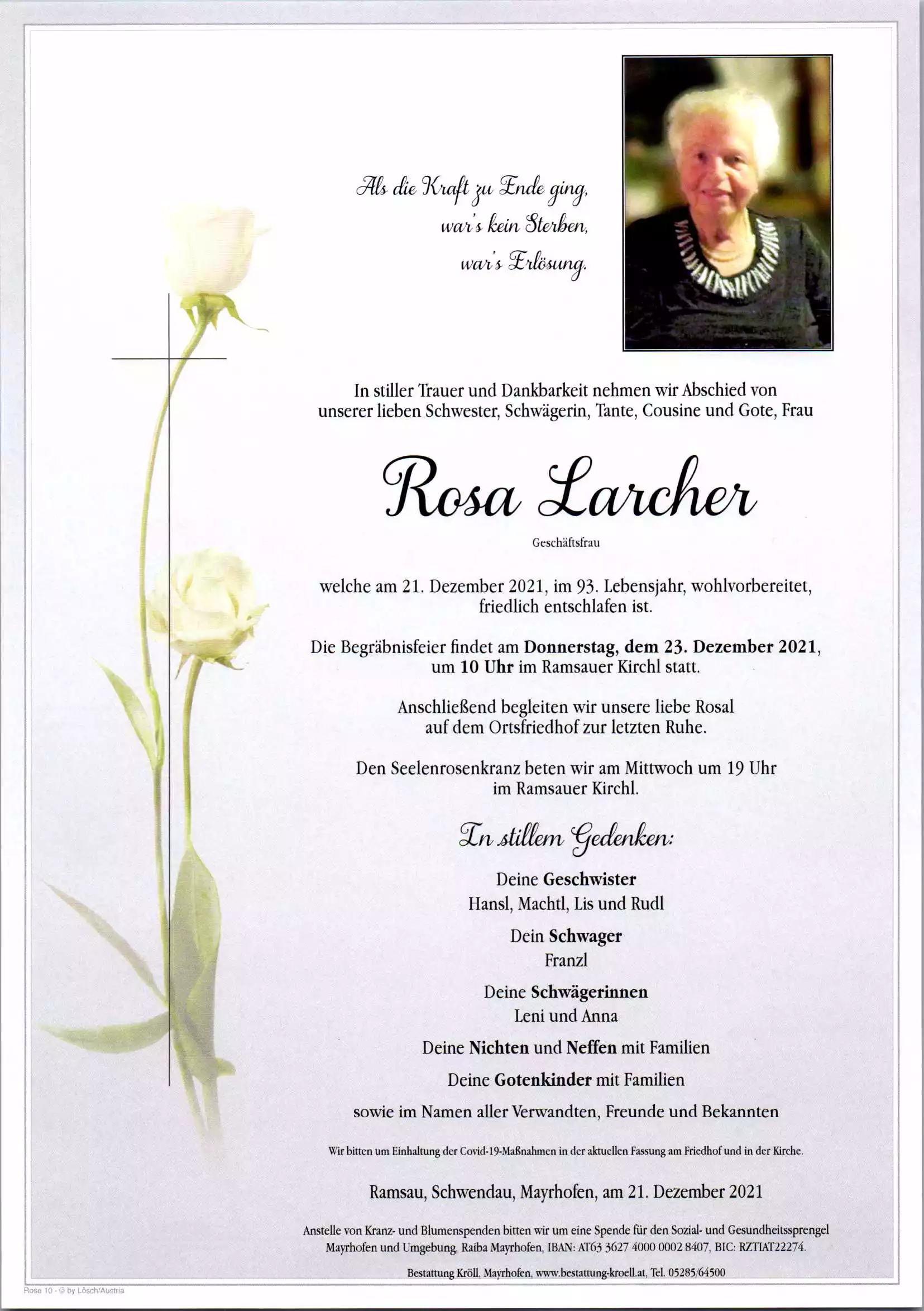Parte von Rosa Larcher